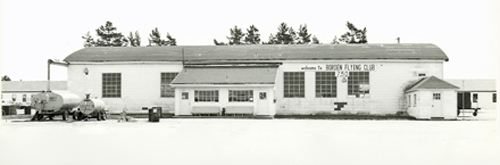General view of Hangar 11 at the Hangar Line, showing the western façade, 1987.; Parks Canada Agency/Agence Parcs Canada, Canadian Forces Base Borden/ la Base des Forces canadienne Borden, 1987