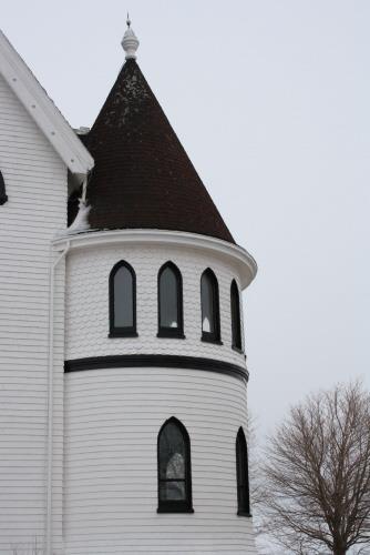 Detail of round tower; Province of PEI, Faye Pound, 2009