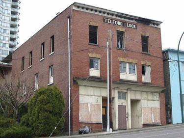 Exterior view of the Telford Block; City of New Westminster, 2009