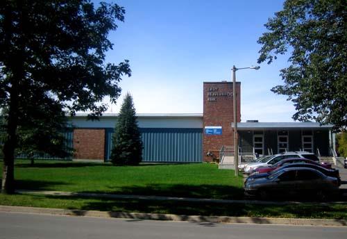 Lady Beaverbrook Rink, front façade; City of Fredericton