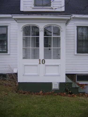 This photograph illustrates the portico, 2009; Town of St. Andrews