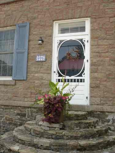 Front entrance detail.; 