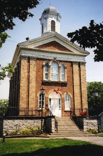 South exterior of Caledonia Town Hall; OHT, 2002