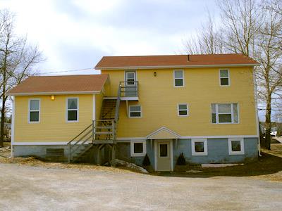 Rear elevation of the building; Grand Bay-Westfield