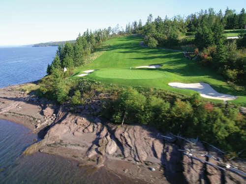 This photograph shows the 12th hole, viewed from the water, 2009; Town of St. Andrews