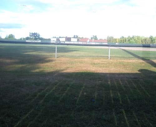 Royals Field, showing part of the baseball diamond and scoreboard.; City of Fredericton