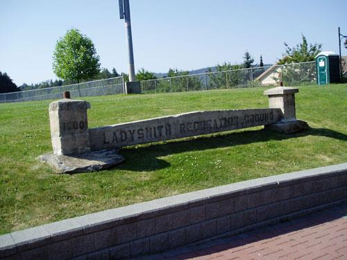 Sports field sign, 2008; Town of Ladysmith, 2008
