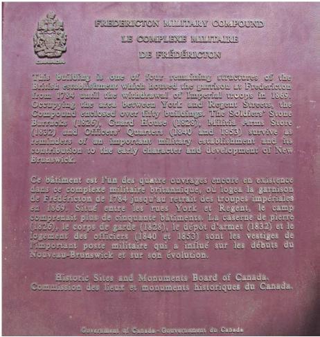 Photo of plaque commemorating site; Parks Canada Agency / Agence Parcs Canada, 1989