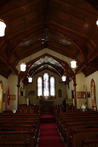 Showing interior of church; Province of PEI, Faye Pound, 2009