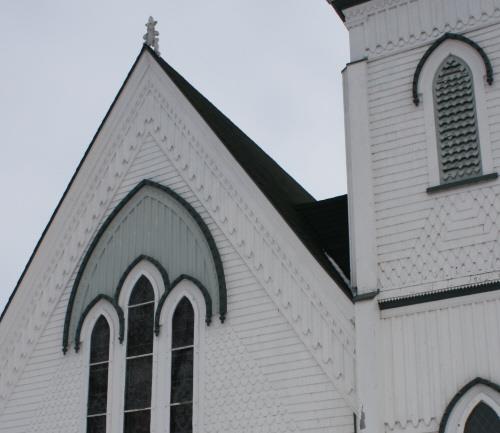 Detail of exterior woodwork; Province of PEI, Faye Pound, 2009