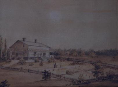 Painting of Alwington Manor; New Brunswick Museum