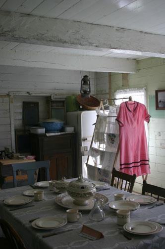 View of the interior of the Reimer Mennonite Log House, Morden, 2011.

; Historic Resources Branch, Manitoba Culture, Heritage and Tourism, 2011