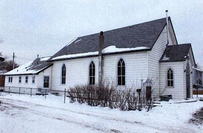 Corner view of Amherstburg First Baptist Church; Parks Canada Agency | Agence Parcs Canada, J. Cousineau.