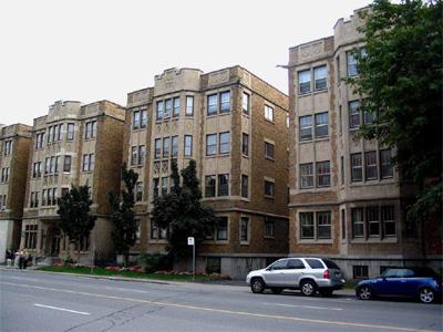 Stonehurst and Stonehenge (1928, J.J.Perrault and J. R. Gadbois); 4200 and 4250 Sherbrooke Street West.; Parks Canada / Parcs Canada