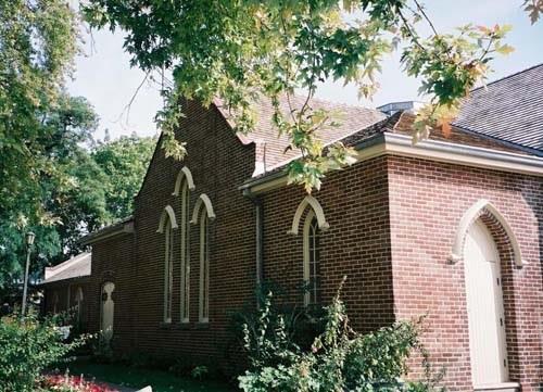 Enoch Turner Schoolhouse north elevation of the 1869 addition, 2007; OHT, 2007