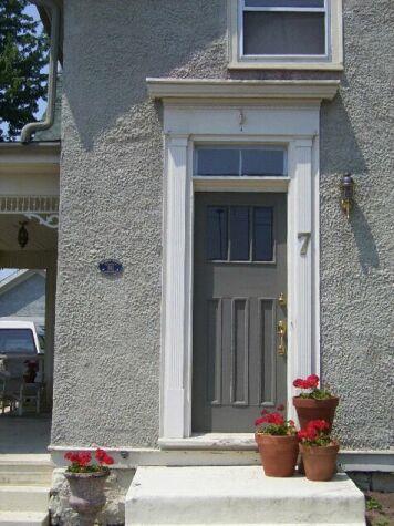 Front entry of home; Photo courtesy of Thorold's LACAC