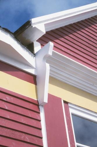 Exterior detail, main facade, Kean's General Store, Brookfield, Newfoundland.; HFNL 2006