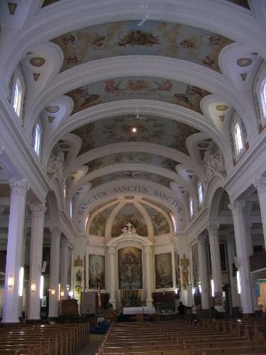 Ceiling of the sanctuary of La Cathédrale in Gravelbourg; Government of Saskatchewan, James Winkel, 2004.