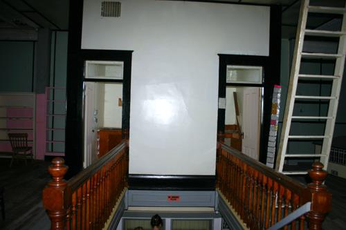 Stairwell of the Rapid City Museum and Cultural Centre, Rapid City, 2014; Historic Resources Branch, Manitoba Tourism, Culture, Heritage, Sport and Consumer Protection, 2015