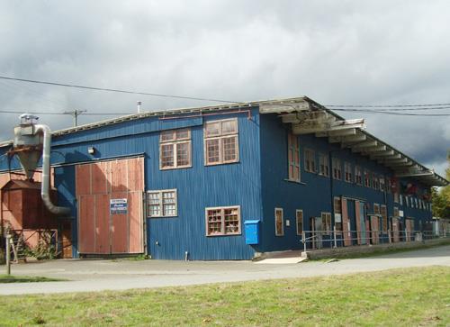 Oblique view of railway shops; Town of Ladysmith, 2013