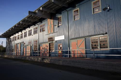 Front elevation of railway shops; Town of Ladysmith, 2008