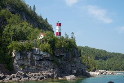 General view of Flowerpot Island Lighthouse; Bruce County | Comté de Bruce, 2013.