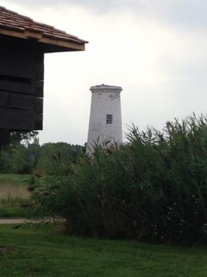 General view of Bois Blanc Island Lighthouse from the blockhouse located 100 metres north; Parks Canada Agency | Agence Parcs Canada, J. MacLeod