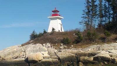 General view showing Port Mouton Lighthouse; Robert L. Ross