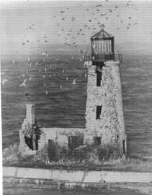 General view of Scotch Bonnet Island Lighthouse in the 1980s; Parks Canada Agency | Agence Parcs Canada