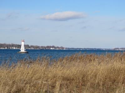 General view of Walpole Island Upper A34 Lighthouse; Walpole Island First Nation \ Première Nation Walpole Island, E. Thomas, 2016.