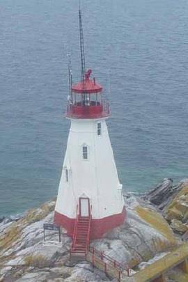 Aerial view of Western Islands Lighthouse; Canadian Coast Guard / Garde côtière canadienne, 1990