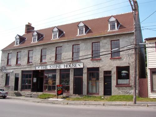 View of the front facade of Rorke's Stone House, Carbonear, NL; © HFNL/ Deborah O'Rielly 2005