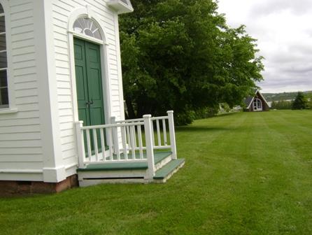 St. Andrew's Chapel porch &amp; crypt; Province of PEI, Charlotte Stewart, 2016