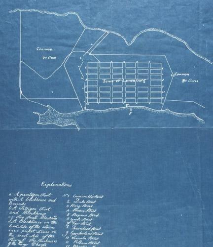 Old Town Lunenburg, town plan ca. 1770, NSARM Map Collection, F/239, Lunenburg; Courtesy of Nova Scotia Archives and Records Management