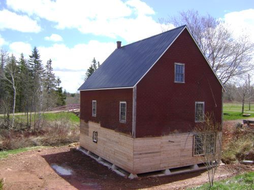 Rear &amp; north elevations during renos; Province of PEI, C. Stewart, 2018