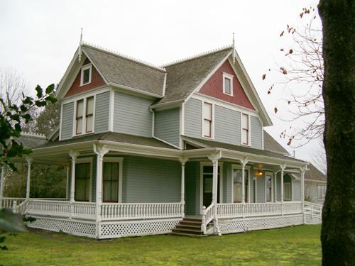 Exterior view of Stewart farmhouse; Donald Luxton and Associates, 2004