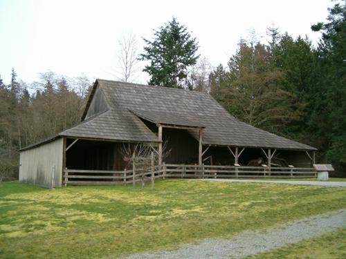 Exterior view of Stewart barn; Donald Luxton and Associates, 2004