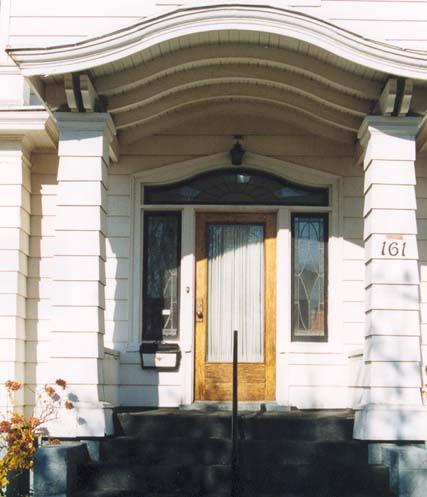 Detail of front entranceway; MacNaught History Centre and Archives, A. Cormier Collection, 104.005