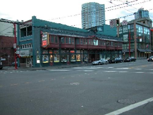 Exterior view of the Sam Kee Building; City of Vancouver, 2004