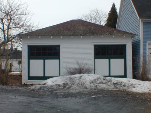 629 St. George Street, Annapolis Royal, north garage elevation, 2005; Heritage Division, NS Dept. of Tourism, Culture and Heritage, 2005