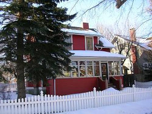View of the front elevation of the Charles Barker Residence (February 2005); City of Edmonton, 2005