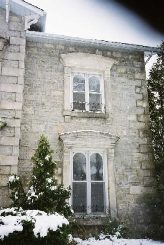 Stone window hood detail; Betty Lou Clark