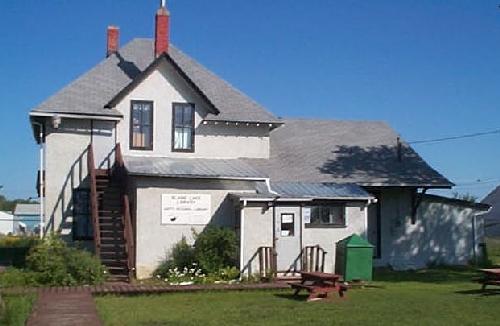 View of station from the rear, 2004.; Government of Saskatchewan, Town of Blaine Lake, 2004.