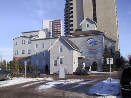 This image illustrates the west elevation of the Edmonton Milling Company and illustrates all the building additions between 1892 and 1902.; City of Edmonton, 2004
