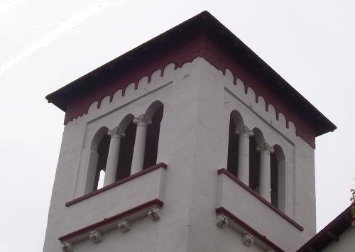 Detail of the bell tower, Cochrane Street United Church, St. John's, NL.; © HFNL 2005