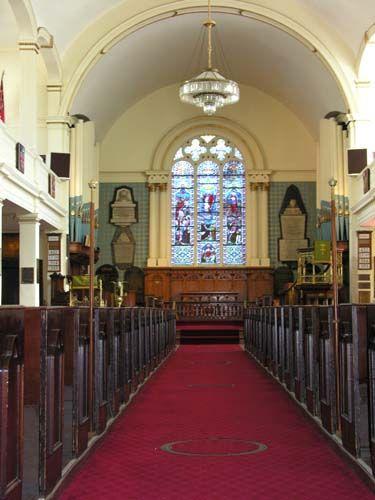 Interior looking towards altar, St. Paul's Church, Halifax, 2005.; Heritage Division, NS Dept. of Tourism, Culture and Heritage, 2005.