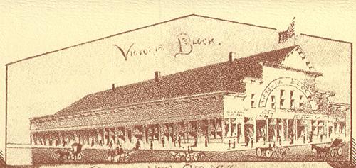 An artist's sketch on an 1888 map of Moncton depicts the design and size of the original roller skating rink structure.; Moncton Museum