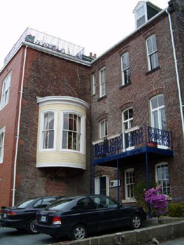 Rear Perspective, Romeo and Juliet balcony, the Benjamin Wier House, Halifax, 2004; Heritage Division, Nova Scotia Department of Tourism, Culture and Heritage, 2004