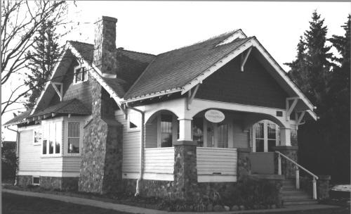 View of the Beatty Heritage House looking northwest from the corner of  49th Street and 50th Avenue (November 2004); Beatty Heritage House Society, 2004