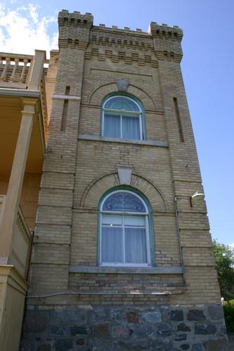 View of the tower of the F. Sowden House, Souris 2004; Historic Resources Branch, Manitoba Culture, Heritage, Tourism and Sport, 2005